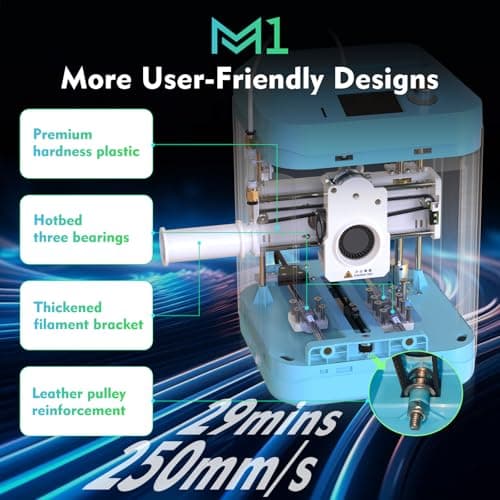 3D Printer for Kids and Beginners,Geeetech Mini 3D Printers with Auto Leveling,High Speed and Fully Open Source,Fully Assembled Direct Drive Extruder,for Home and School,Print Area 3.94×4.33×3.94 in 4