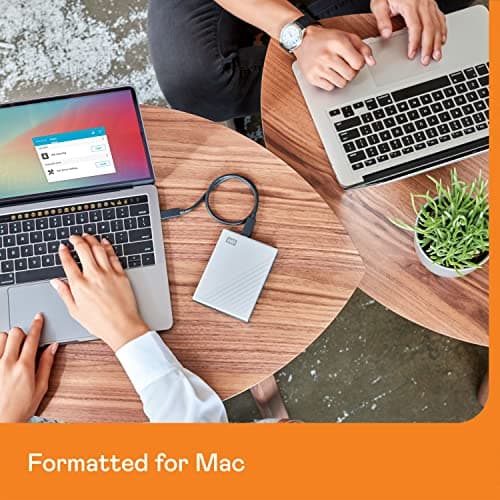 WD 5TB My Passport Ultra for Mac Silver, Portable External Hard Drive, backup software with defense against ransomware, and password protection, USB-C and USB 3.1 - WDBPMV0050BSL-WESN 4