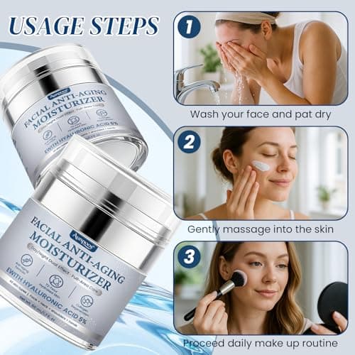 Collagen Cream for Face With Retinol and Collagen Used for Moisturizer Firming Anti Wrinkle Collagen Anti Wrinkle Day Night Creamfor Face Used for Women and Men 2Pack 1.7 Fl Oz 5