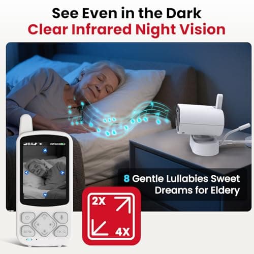 CallToU Elderly Monitor with Camera and Audio, 2-Way Talk Baby Monitors for Elderly No Wi-Fi Video Monitor for Elderly,Call Button for Elderly Home/Nursing Home Use | for Seniors, Dementia Patients 3