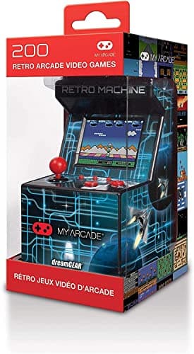 My Arcade Retro Machine Playable Mini Arcade: 200 Retro Style Games Built In, 5.75 Inch Tall, Powered by AA Batteries, 2.5 Inch Color Display, Speaker, Volume Control 3
