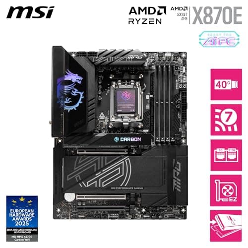 MSI MPG X870E Carbon WiFi Motherboard AMD X870E Socket, W129037563 (Motherboard AMD X870E Socket Am5 ATX) 2