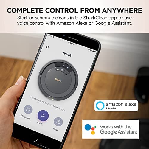 Shark AV753 ION Robot Vacuum, Tri-Brush System, Wifi Connected, 120 Min Runtime, Works with Alexa, Multi Surface Cleaning, Grey 4