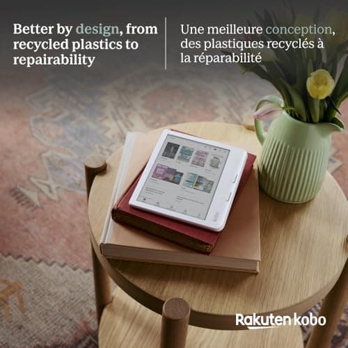 Kobo Libra Colour | eReader | 7” Glare-Free Colour E Ink Kaleido™ 3 Display | Dark Mode Option | Audiobooks | Waterproof | White 4
