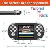 TaddToy 16 Bit Handheld Game for Kids Adults, 3.0'' Large Screen Preloaded 230 HD Classic Retro Video Games with USB Rechargeable Battery & 3 Game Cartridges for Birthday Gift for Kids 4-12 (Black) 2