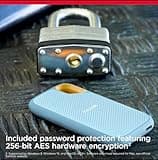 SanDisk 2TB Extreme Portable SSD - Up to 1050MB/s, USB-C, USB 3.2 Gen 2, IP65 Water and dust Resistance, Updated Firmware, Sky Blue - External Solid State Drive - SDSSDE61-2T00-G25B 2