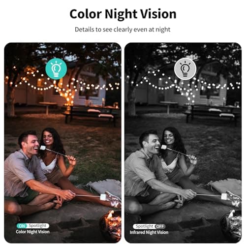 Security Cameras Wireless Outdoor,2K Indoor WiFi Wireless Cameras,Outside Battery Powered Camera for Home Security,AI Motion Detection,Color Night Vision,Spotlight,Siren Alarm,SD/Cloud Storage,2 Pack 4