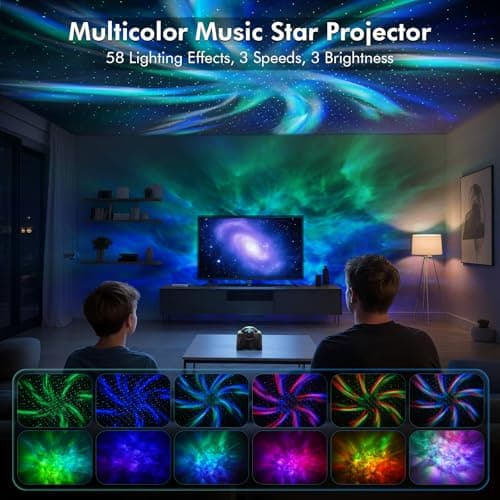 Rossetta Galaxy Projector, Star Projector for Bedroom with Bluetooth Speaker & White Noise, Remote, Timer, Night Light for Kids Room Decor, Party, Birthday & Christmas Gifts for Adults Teen Girls Boys 3