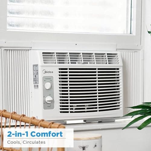 Midea 5,000 BTU EasyCool Small Window Air Conditioner - Cool up to 150 Sq. Ft. with Easy-to-Use Mechanical Controls and Reusable Filter, Perfect for Small Bedroom, Living Room, Home Office 4