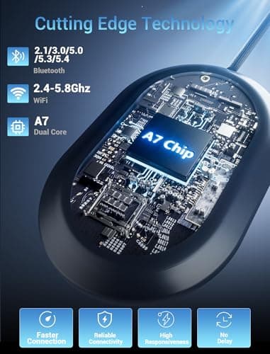 Wireless CarPlay Adapter - Converts Wired to Wireless CarPlay in 5 Seconds, Plug & Play, A7 Dual-Core Chip, Zero Latency, Stable Connection, Compatible with Apple iPhone iOS 10+ & Vehicles 2015+ 5