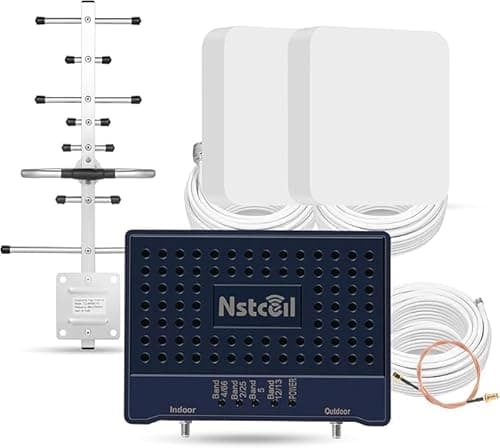 Cell Phone Booster for Home & Muti-Room, Up to 7000Sq. Ft,Cell Phone Signal Booster for Rural Area with 2 Indoor Panel Antennas,Boosts 5G 4G LTE for All U.S. Carriers, FCC Approved