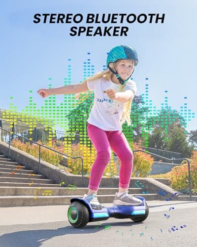 Gyroor Self Balancing Scooter New G13 All Terrain Balancing Scooter with LED Lights & 500W Motor, Self Balancing Off Road with Bluetooth for Kids ages 6-12 and Adults-Blue 5