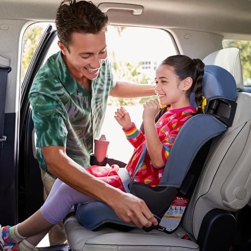 Cosco Kids Finale DX 2-in-1 Booster Car Seat, Forward Facing Toddler Car Seat (30-65 lbs) and Belt Positioning High Back Booster (40-100 lbs), Dusk 5