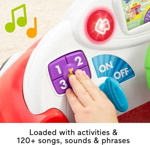 Fisher-Price Baby Toy Laugh & Learn Crawl Around Car Red Activity Center with Educational Music & Lights for Infants Ages 6+ Months (Amazon Exclusive) 4