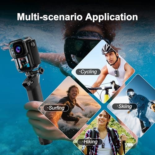 NUISK Mini Action Camera 4K | 128G Thumb Sports Camera with EIS Stabilization, Wearable POV Chest Camera, Waterproof for Running, Cycling, Swimming, Hiking, Outdoor Adventures 3
