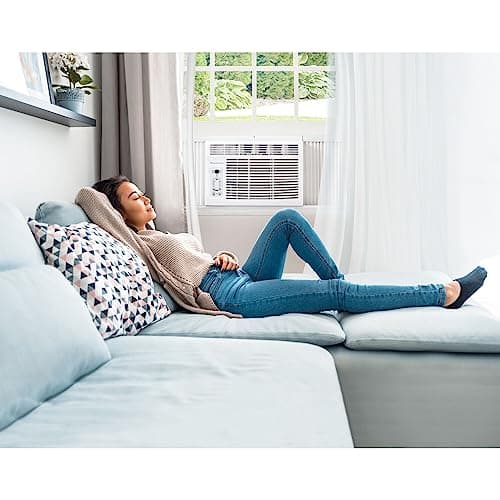 Keystone 8,000 BTU Window and Wall Air Conditioner with 3,500 BTU Supplemental Heating, 115V, Window/Wall AC Unit with Supplemental Heat for Bedroom, Living Room, Small-Medium Rooms up to 350 Sq.Ft. 4