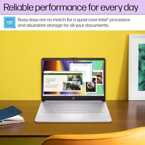 HP 14 Laptop Student Business 2025 Flagship Computer, AI Copilot, 4-Core 13th Gen Intel CPU, 16GB RAM 628GB Storage (128GB UFS+500GB Ext) 1-Yr Office 365 Long Battery HubxcelAccessory Win 11S Lavender 3