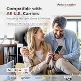 Cell Phone Signal Booster for Home, Up to 6,000 Sq Ft, Boost 5G 4G LTE for All US Carriers, Cell Phone Booster with Smart LCD Display Supports AT&T, T-Mobile, Verizon, US Cellular & More, FCC Approved 2