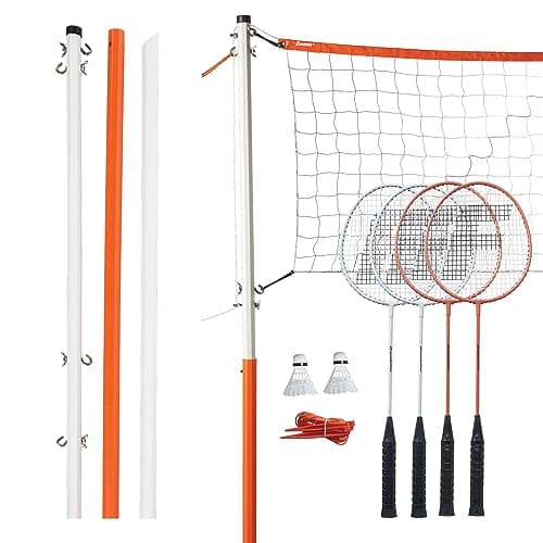 Franklin Sports Badminton Set - Backyard Badminton Net Set - Rackets and Birdies included - Backyard or Beach Badminton Set - Starter Set, One Size 3