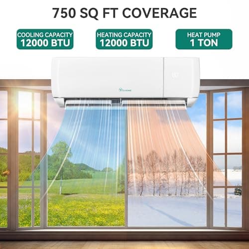 YITAHOME 12000 BTU Mini Split Air Conditioner Heat Pump System, Wifi Enabled 20 SEER2 115V Inverter Ductless AC Cool Up to 750 Sq. Ft, Compatible with Alexa, Complete Installation Kit, White 2