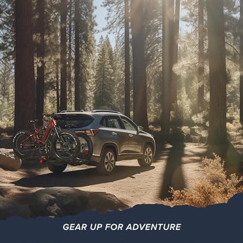 Arksen Hitch Mounted Bike Rack Smart Tilting 2-Bike Platform Style 150 lbs Capacity Carrier for Standard, Fat Tire and Electric Bicycle Fits SUV Pickup Truck RV Camper - 2 inch Receiver 2