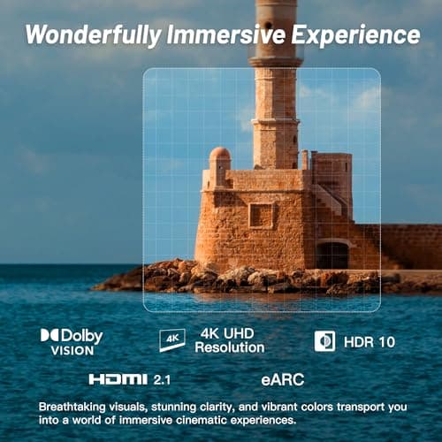 FPD 55-inch Smart TV Google TV 4K UHD with Google Play and Google Cast Built-in, HDR 10, Dolby Vision Dolby Atmos, MEMC, Voice Remote, Stream Live TV(Canvas-Series, CG55-C1, 2024 Model) 2