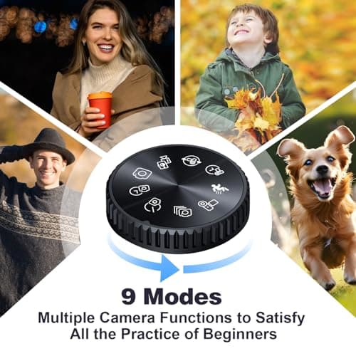 6K 64MP Digital Camera for Photography Vlogging Camera for YouTube, 180° Flip Screen, 16X Zoom Autofocus, Compact Travel Beauty Camera for Teens, 2 Batteries, with 52mm Lens, 32GB SD Card 3