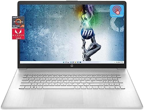 HP 2023 17.3" HD Touchscreen Laptop, for Business and Students, AMD Ryzen 5 7530U (Beats i7-1165G7), 16GB RAM, 1TB SSD, AMD Radeon Graphics, Wi-Fi 6, Bluetooth, Webcam, Windows 11 Home