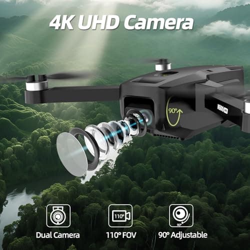 GPS Drone with EIS 4K Camera, 4.5" FPV Screen, 5GHz Transmission Foldable Drone with Brushless Motor, Auto Return Follow Me & 32G SD Card, Gesture Control, Al Track&Orbit Mode for Adults/Kids/Beginners 2
