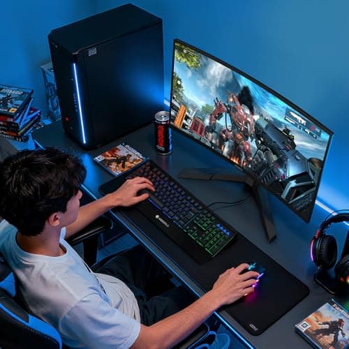 KOORUI 27 Inch Curved Gaming Monitor, Full HD 1080p 1500R 180Hz Computer Monitor, 99% sRGB, Adaptive Sync, Display Port 1.2x1 & HDMI 2.0x2, Eye Care, VESA Compatible, Black 27E6CA 5