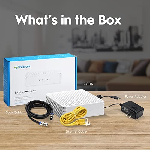Hitron CODA DOCSIS 3.1 Cable Modem ONLY | Up to 1 Gbps Max Internet Speeds | Certified with Comcast Xfinity, Charter Spectrum, Cox & More | Requires Separate WiFi Router 4