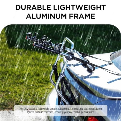 Young Aluminum 2-Bike Rack Trunk Mount, Hightweight for 2 Bicycles Up to 70 lbs Load 3