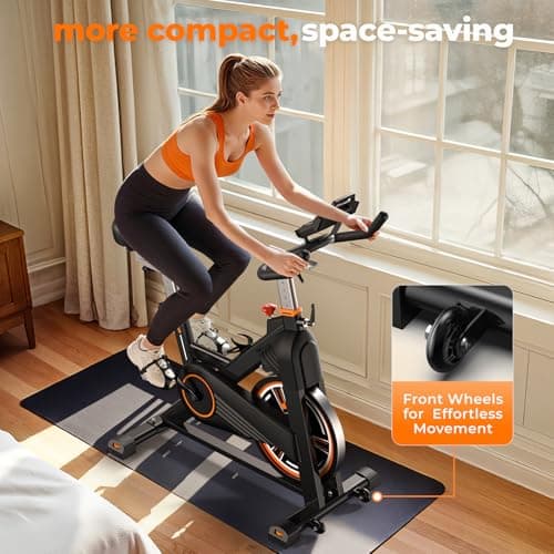 YOSUDA PRO Magnetic Exercise Bike 350 lbs Weight Capacity - Indoor Cycling Bike Stationary with Comfortable Seat Cushion, Silent Belt Drive 010C 5