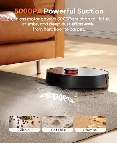 uninell Robot Vacuum and Mop Combo,Lidar Navigation Robotic Vacuum Cleaner with 3.5L Self Emptying Station,5000Pa Vacuum Robot,180mins Runtime,No-Go&No-Mop Zones,App/Alexa/Remote Control,UR3 2