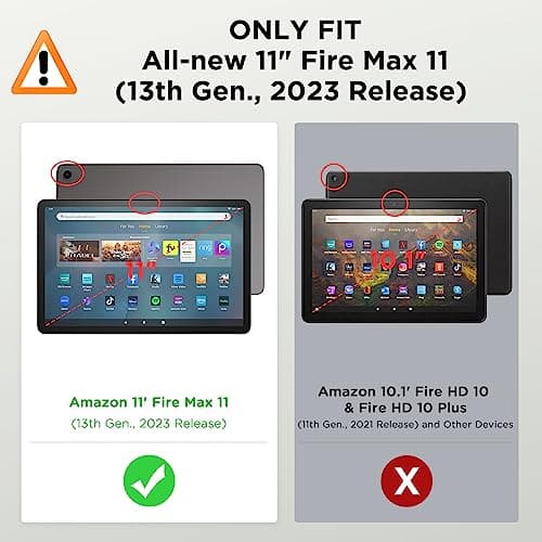 MoKo for Amazon Kindle Fire Max 11 Case (13th Generation, 2023 Release) 11" - Slim Folding Stand Cover Case for Fire 11 Tablet with Auto Wake/Sleep, Black 2