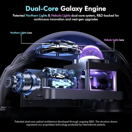 Rossetta Galaxy Projector, Star Projector for Bedroom with Bluetooth Speaker & White Noise, Remote, Timer, Night Light for Kids Room Decor, Party, Birthday & Christmas Gifts for Adults Teen Girls Boys 2