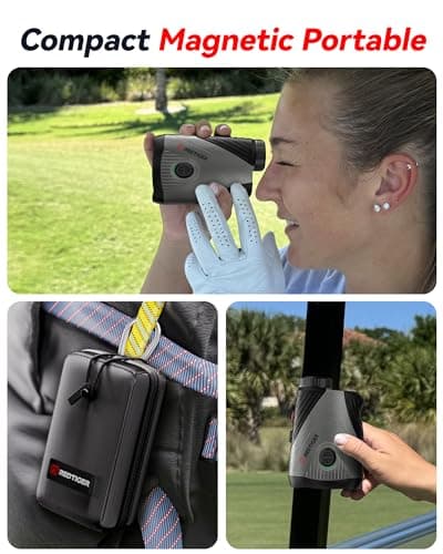 REDTIGER Golf Rangefinder, 7X Magnification 1200 Yards Laser Range Finder with Slope, Built-in Magnetic Bracket, Flag Pole Locking Vibration＆Rechargeable, GolfVue Series 1 pro 5