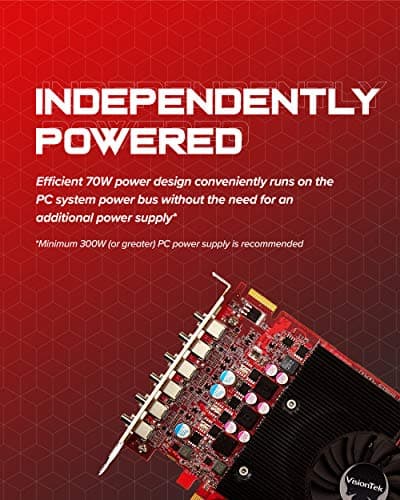 VisionTek Radeon HD 7750 2GB GDDR5 – 4K Resolution Support Graphics Card – Support up to 6 Monitors with Mini DisplayPort Outputs – AMD Eyefinity 2.0 – Suitable Graphics Card for Gaming PC 3