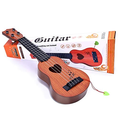 YEZI Kids Toy Classical Ukulele Guitar Musical Instrument, Brown 4