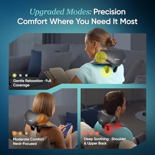 Etekcity Cordless Neck Massager for Pain Relief Deep Tissue, Shiatsu Shoulder Massager with Heat, Massage Tools for Back, Trapezius, Lymphatic Drainage, Relaxation Therapy for Him&Her,Women,Men,Cadeo 6