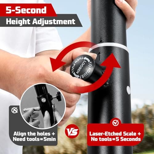 Yohood Basketball Hoop Outdoor 10FT with Shatterproof 40 Inch Backboard, Portable Basketball Hoop Goal System for Kids/Youth/Adults in Backyard/Driveway/Indoor 3