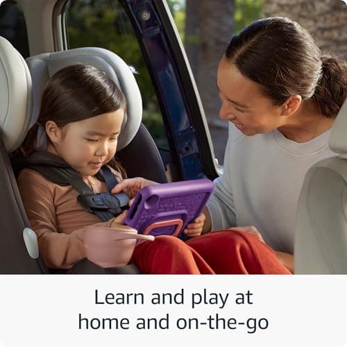 Amazon Fire HD 8 Kids tablet (newest model), ages 3-7. With bright 8" HD screen. Includes ad-free and exclusive content, parental controls and 13-hr battery, 32GB, Grape 4