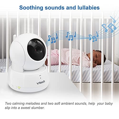 VTech VM923 Baby Monitor, 2.8” Screen, Pan-Tilt-Zoom, 1000ft Long Range, Night Vision, 2-Way Audio, Temperature Sensor, Lullabies, Secure Transmission No WiFi 3