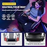 GTPLAYER Gaming Chair, Computer Office Chair with Pocket Spring Cushion, Linkage Armrests and Footrest, High Back Ergonomic Computer Chair with Lumbar Support Task Chair with Footrest(Black) 3