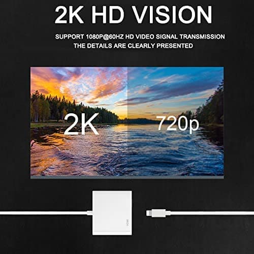 Apple MFi Certified Lightning to HDMI Digital AV Adapter 1080P HD Video HDMI Sync Screen Connector Cable with Charging Port Compatible with iPhone 14/13/12/11/ X/ 8/7/ iPad on HDTV/Projector/Monitor 4