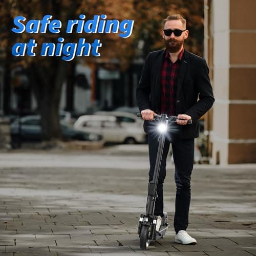 Electric Scooter, 500W Motor, 10" Solid Tires, 28 Miles Range, Dual Suspensions, 22 Mph Max Speed, Foldable Commuter E Scooter for Adults, Dual Brake, APP Control 5