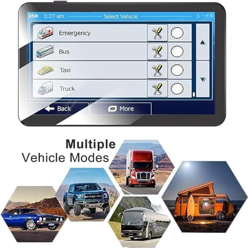GPS Navigator for Car Truck RV- Navigation System 9 Inchs Touchscreen Navigator with 2025 US/CA/MX Maps, Free Lifetime Updates, Voice Guidance, Speed & Traffic Alerts, Custom Truck Routing 3