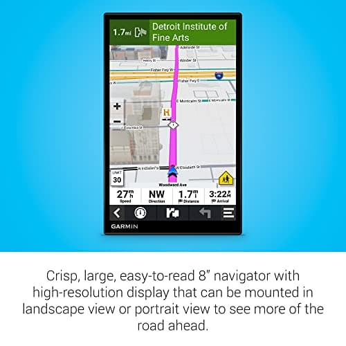 Garmin DriveSmart 86, 8-inch Car GPS Navigator with Bright, Crisp High-Resolution Maps and Garmin Voice Assist 3