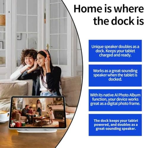 Latest 2025 Upgraded Android Tablet with Charging Speaker Dock, 2 Years Protection, Otca-Core CPU, 24GB+64GB Storage with 1TB Expansion, WiFi 6, BT5.3, Google Tablet, US Version 4