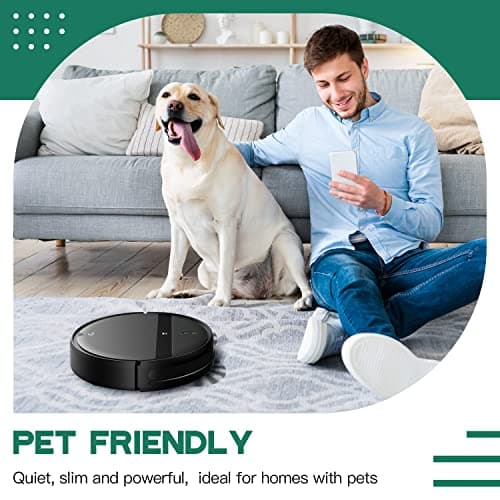 Kilgone Robot Vacuum and Mop Combo, App/Alexa Control, Smart Robot Vacuum Cleaner, Ultra-Thin, Automatic Recharge Robotic Vacuum Cleaner for Pet Hair/Carpet/Hard Floor 5
